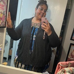 Plus Size 3X Old Navy Lightweight Gray Cardigan Sweater